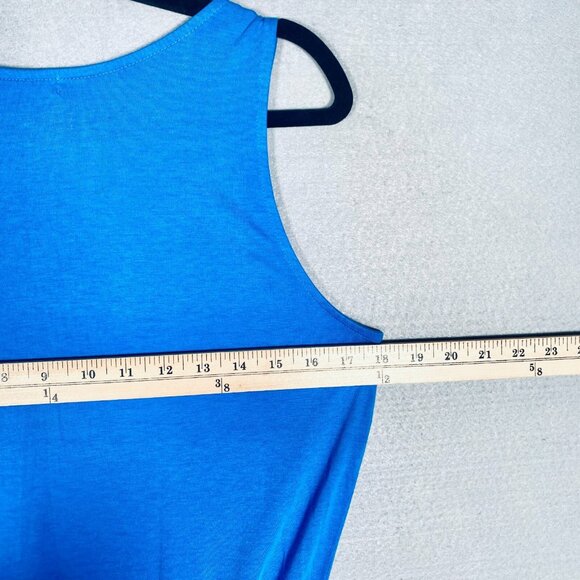 Fresh Produce Dress Womens M Blue Cotton Blend Maxi Asymmetric - Picture 10 of 14